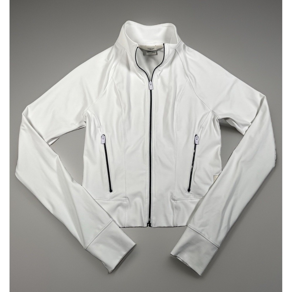 Vuori Womens Small All The Form Fitness Jacket White VW5116 Full Zip Athletic